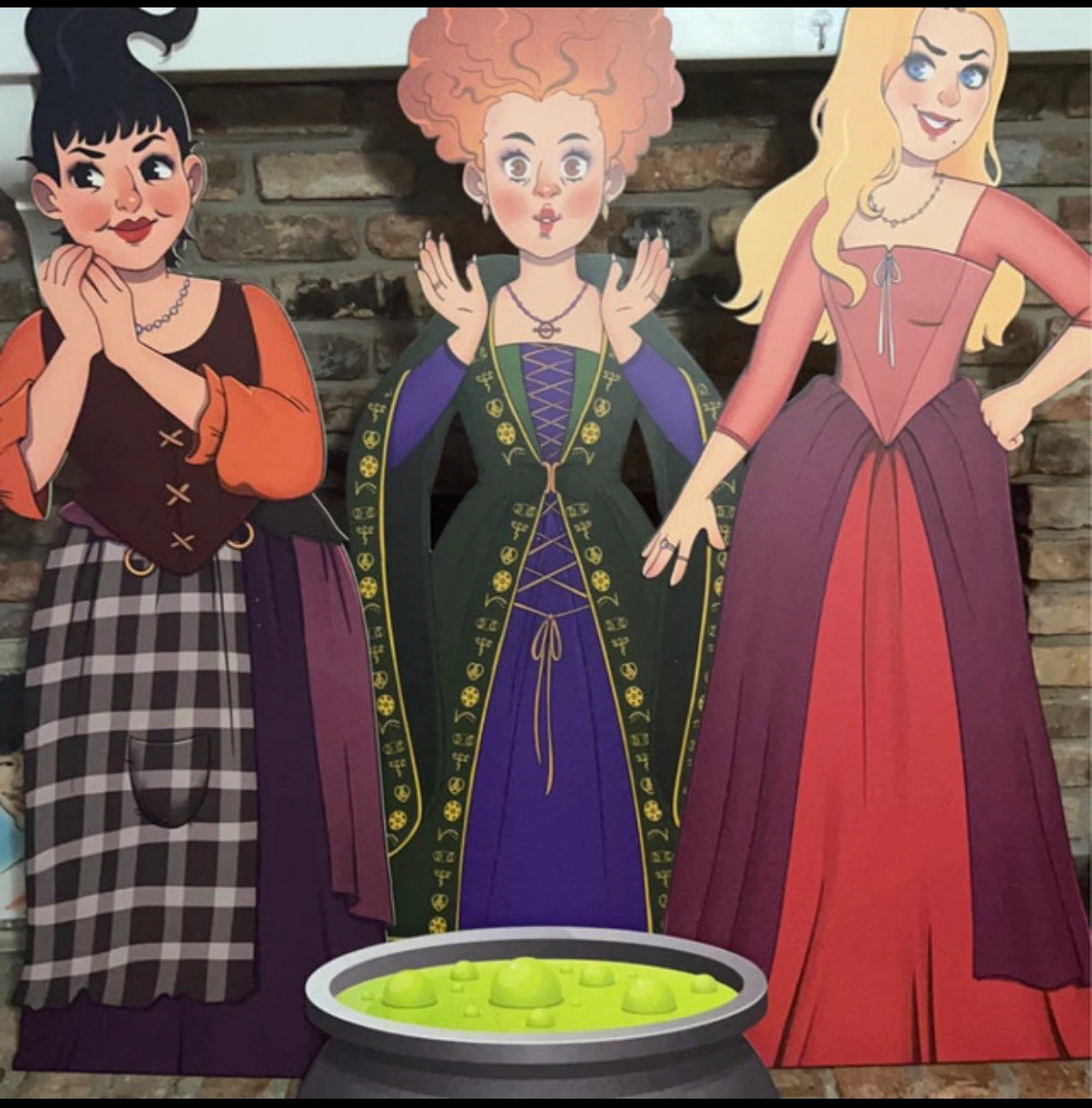 Halloween Witches & Book yard Cutouts 4ft Tall - Free Shipping
