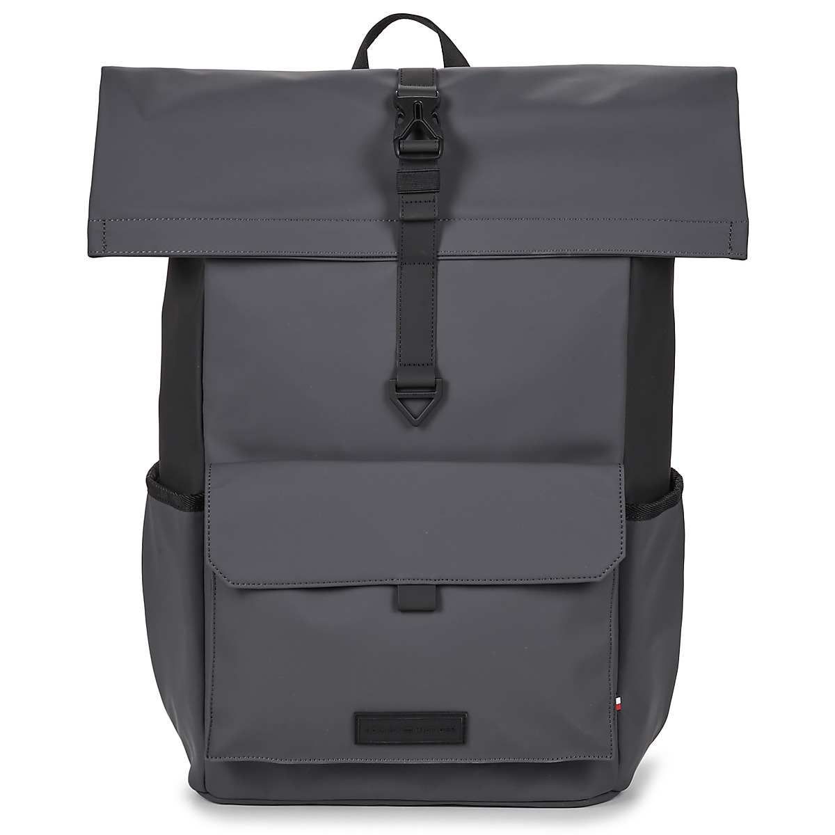 Tommy Hilfiger - TH SEASONAL PU ROLLTOP BACKPACK - Grey