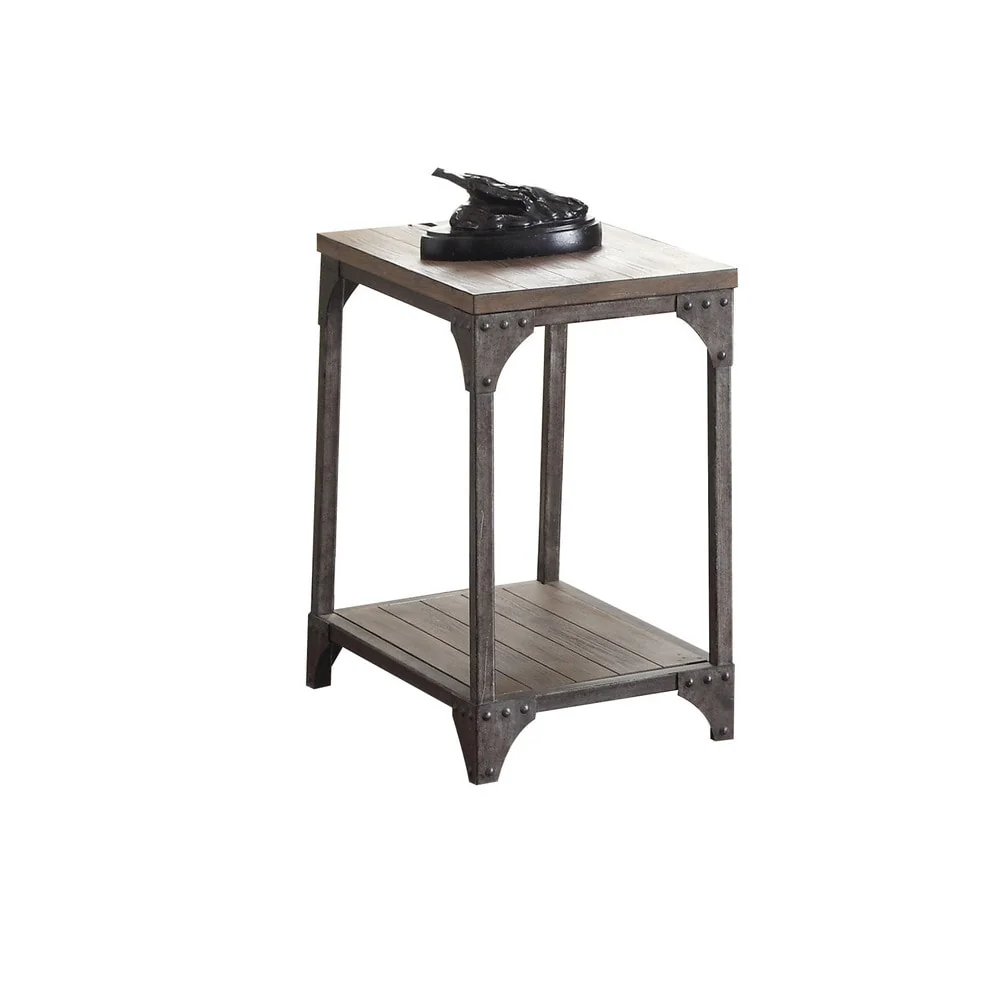 Acme Furniture Gorden Weathered Oak and Antique Coffee Table