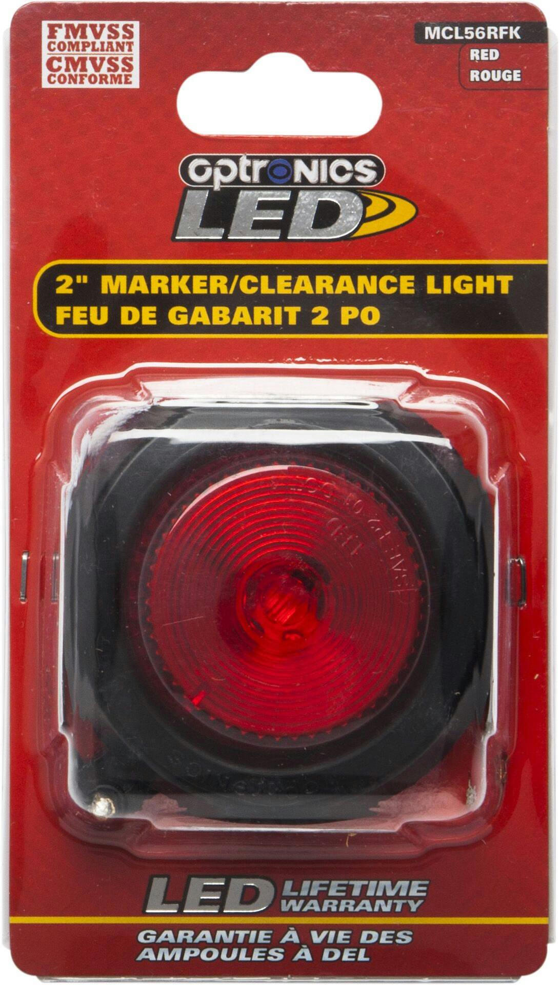 Optronics LED Side Marker Kit, Red, 2-in