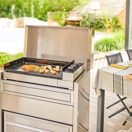 Couvercle chariot plancha Premium 75 inox marin - Forge Adour