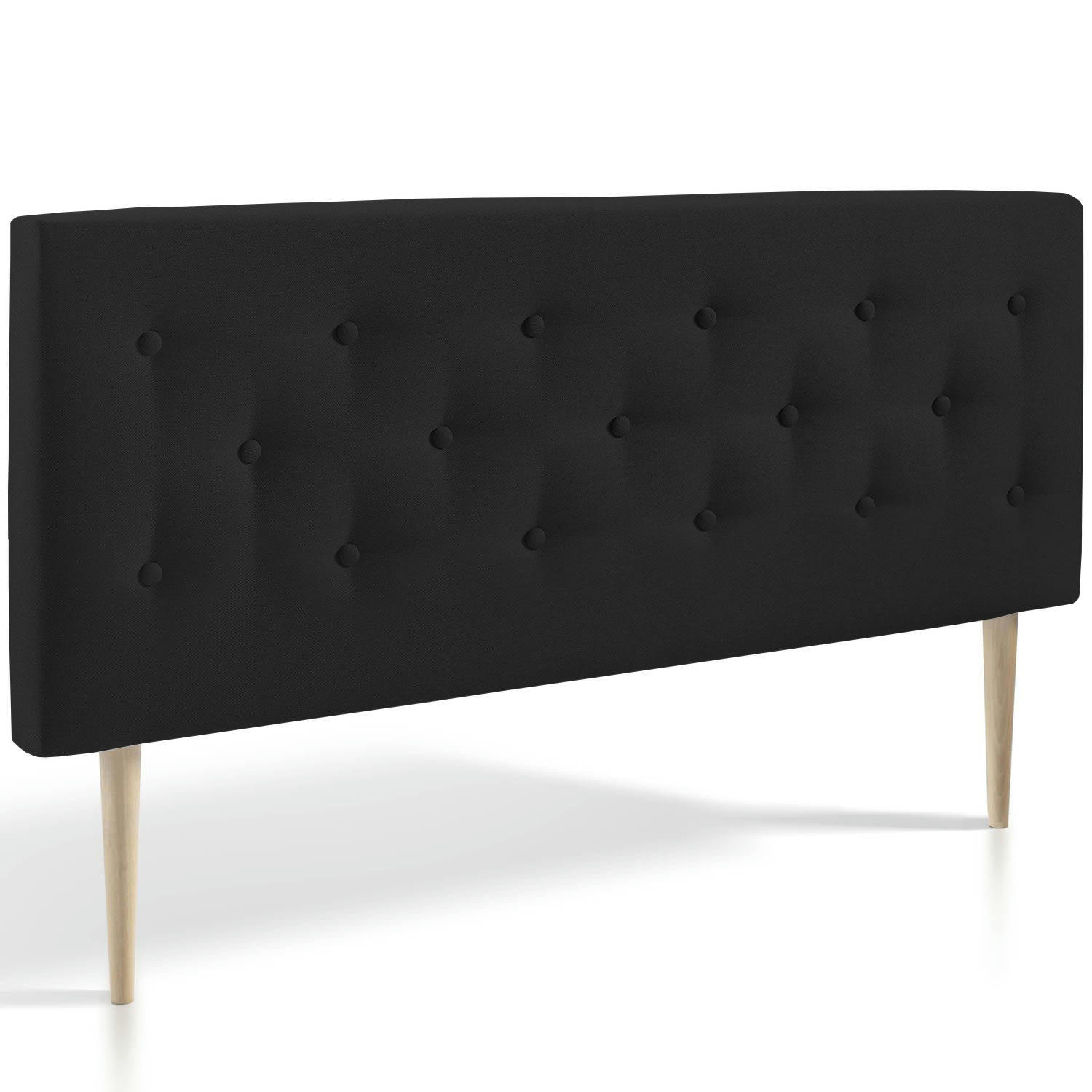 OSLO - Tête de lit 160x100 cm, capitonnée tissu anthracite, épaisseur de 8 cm