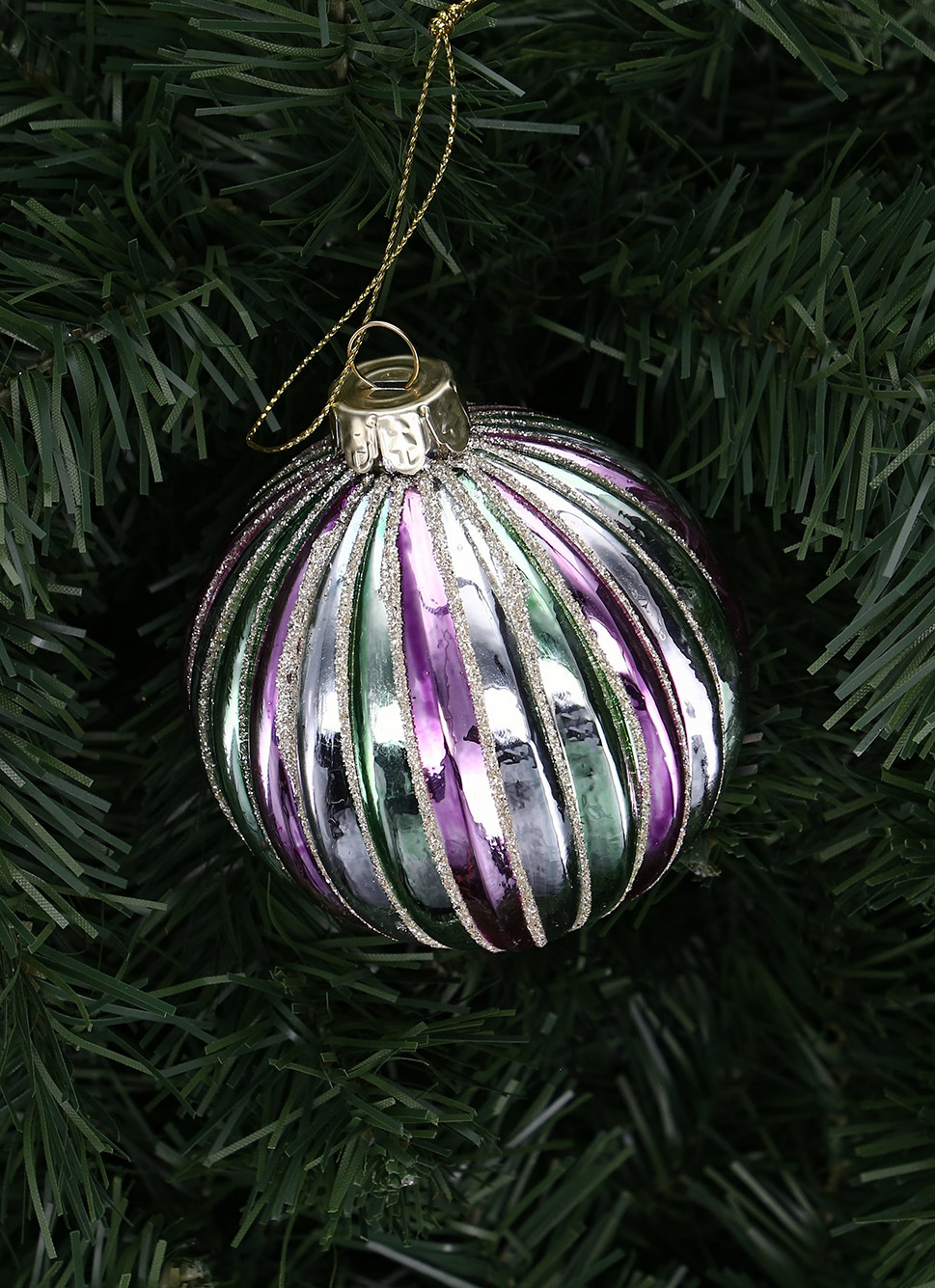 BOULE EN QUARTIERS COLORÉS AMETHYSTE