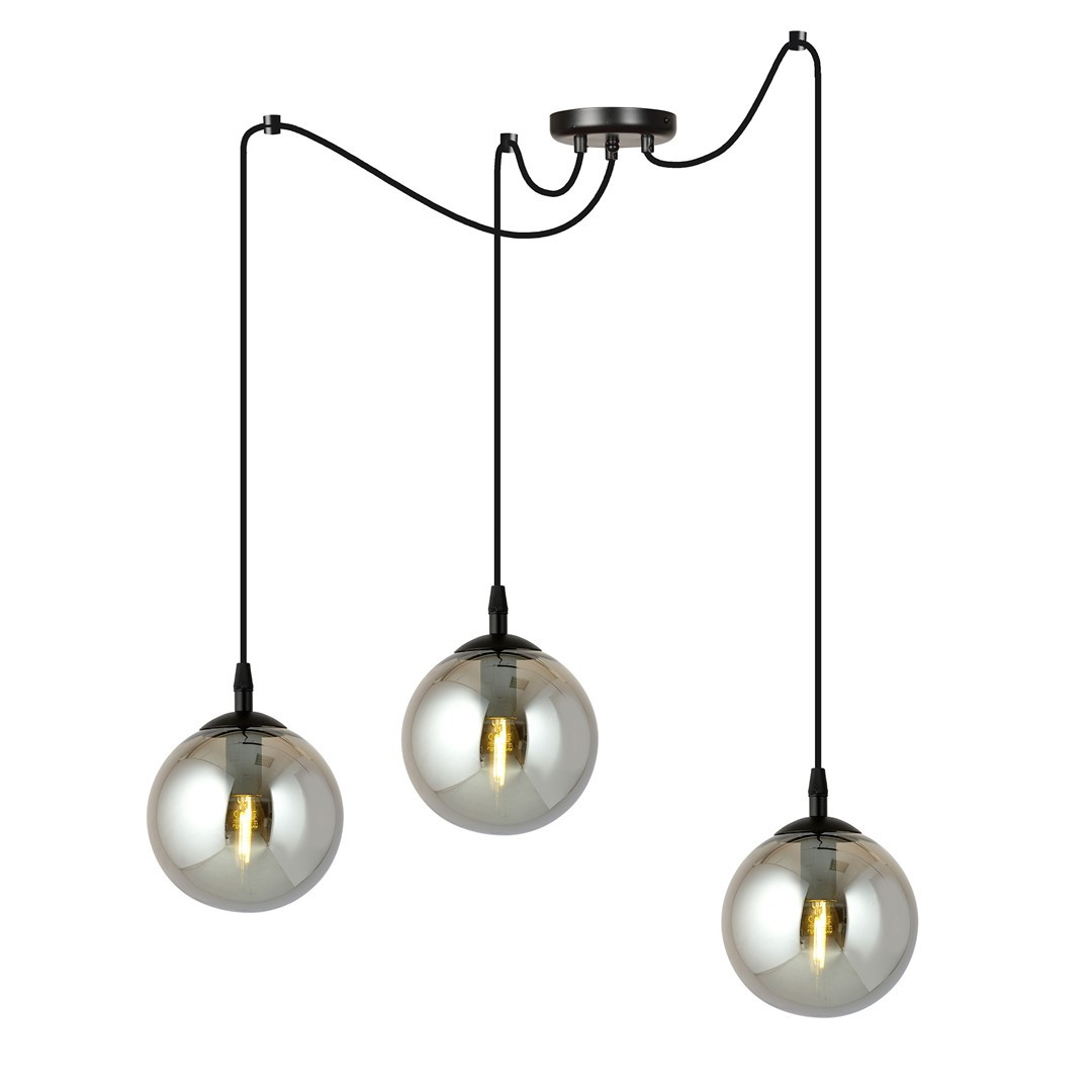 Lampa Wisząca Gigi 3 Bl Grafit