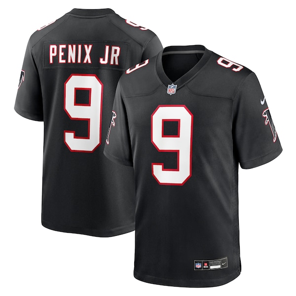 Michael Penix Jr. Atlanta Falcons Nike Throwback Game Jersey -  Black/Red/White