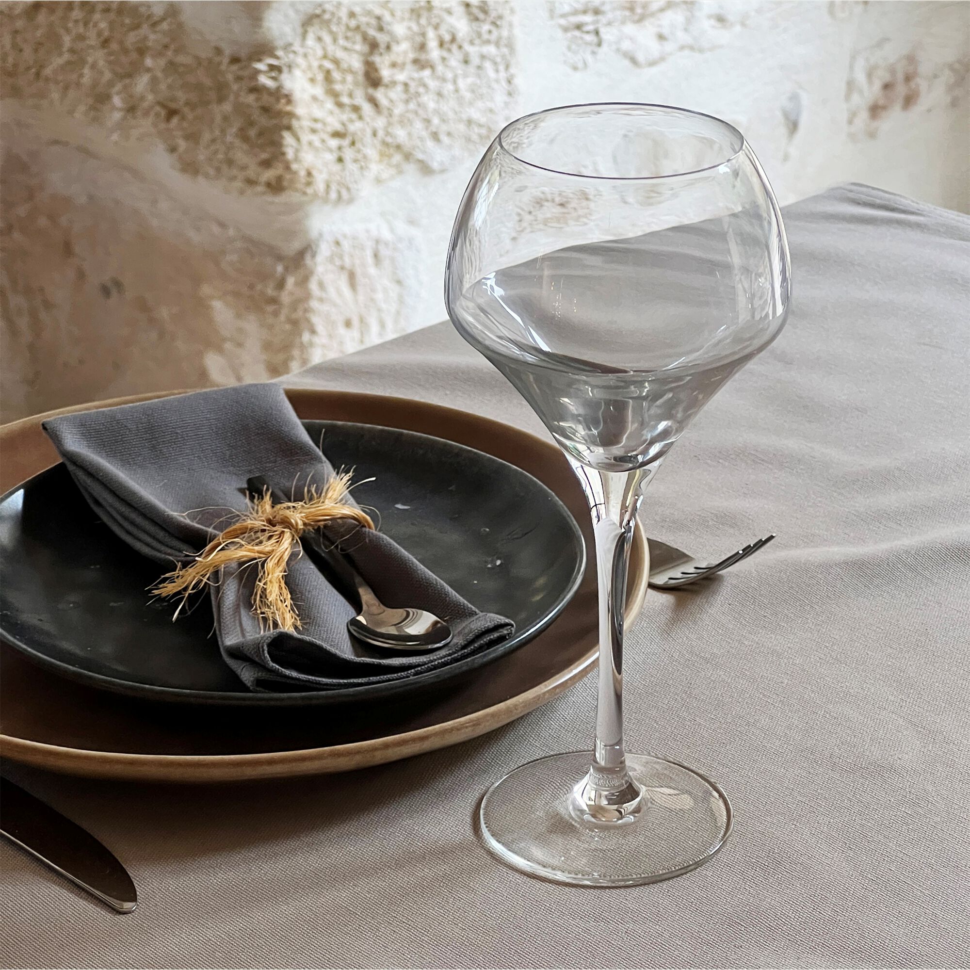 OPEN UP - Service de verres à pied en kwarx - transparent