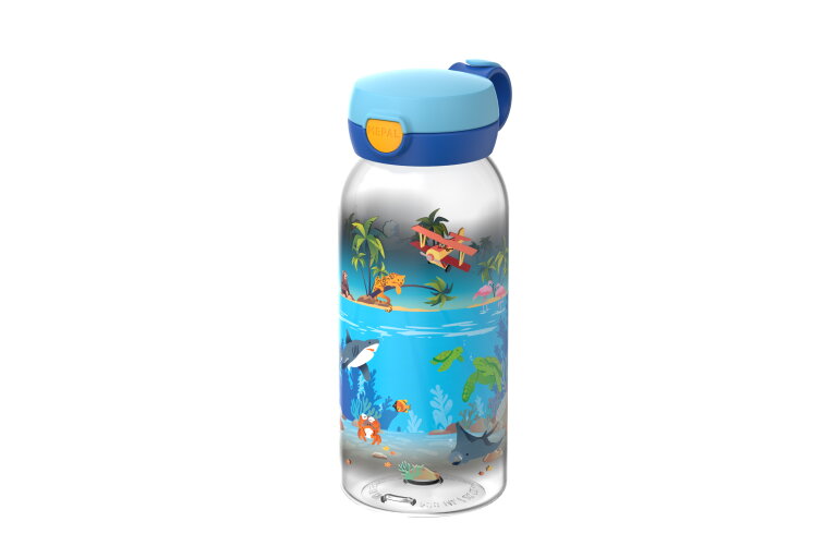 Campus drinkfles met flipdop 600 ml - Tropical Ocean