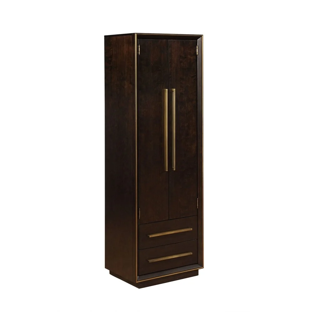 Drea Smoked Peppercorn 2-drawer Shoe Tower