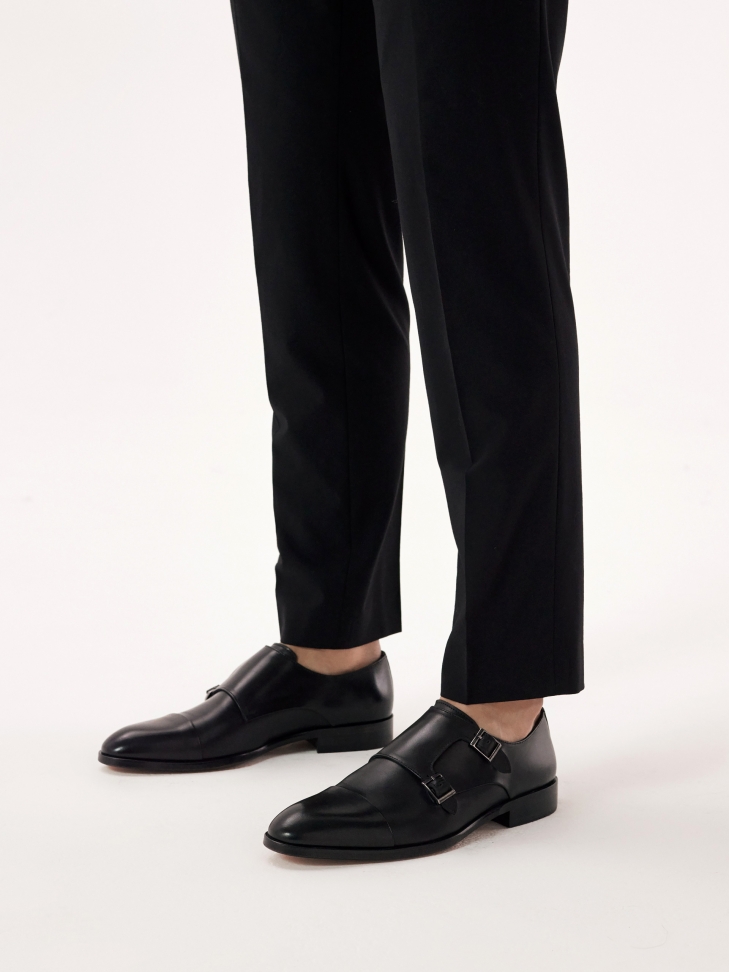 Men's black casual monk shoes from the luxurious KAZAR collection