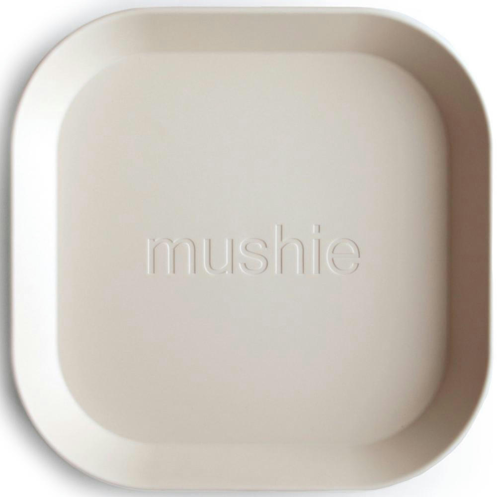 - Lot de 2 assiettes carrées Ivory