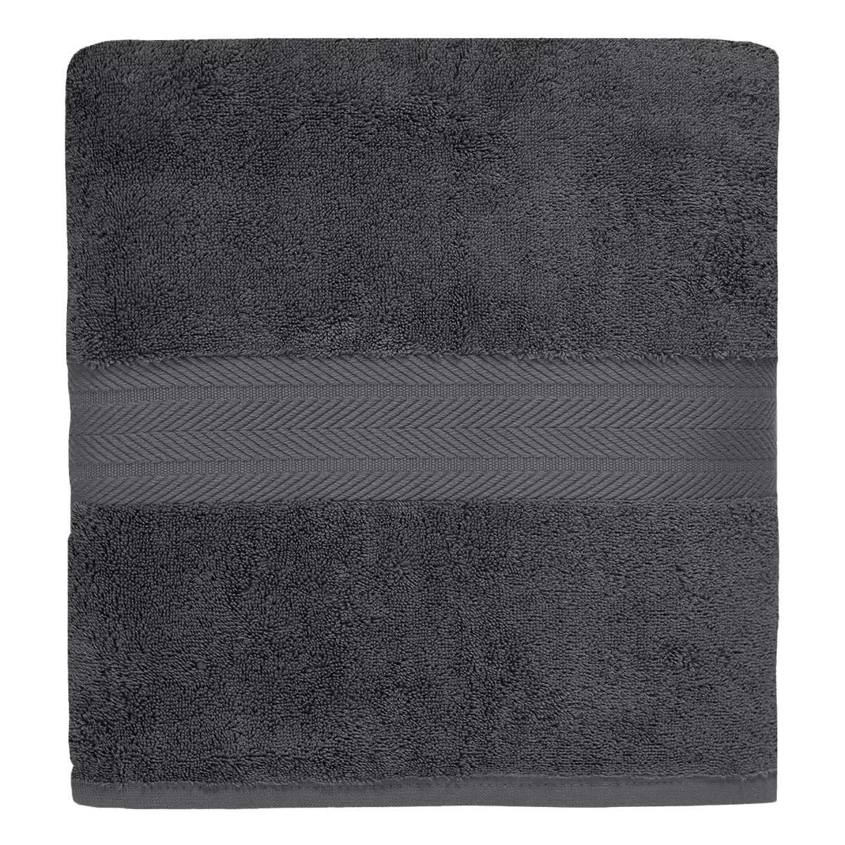 LUXURY - Drap de bain 550gr/m²  ardoise 70x140 cm