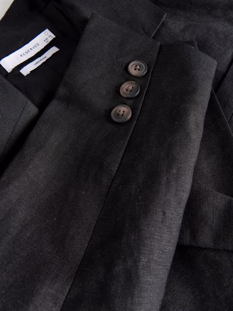 Linen Rich Blazer With Viscose Blend