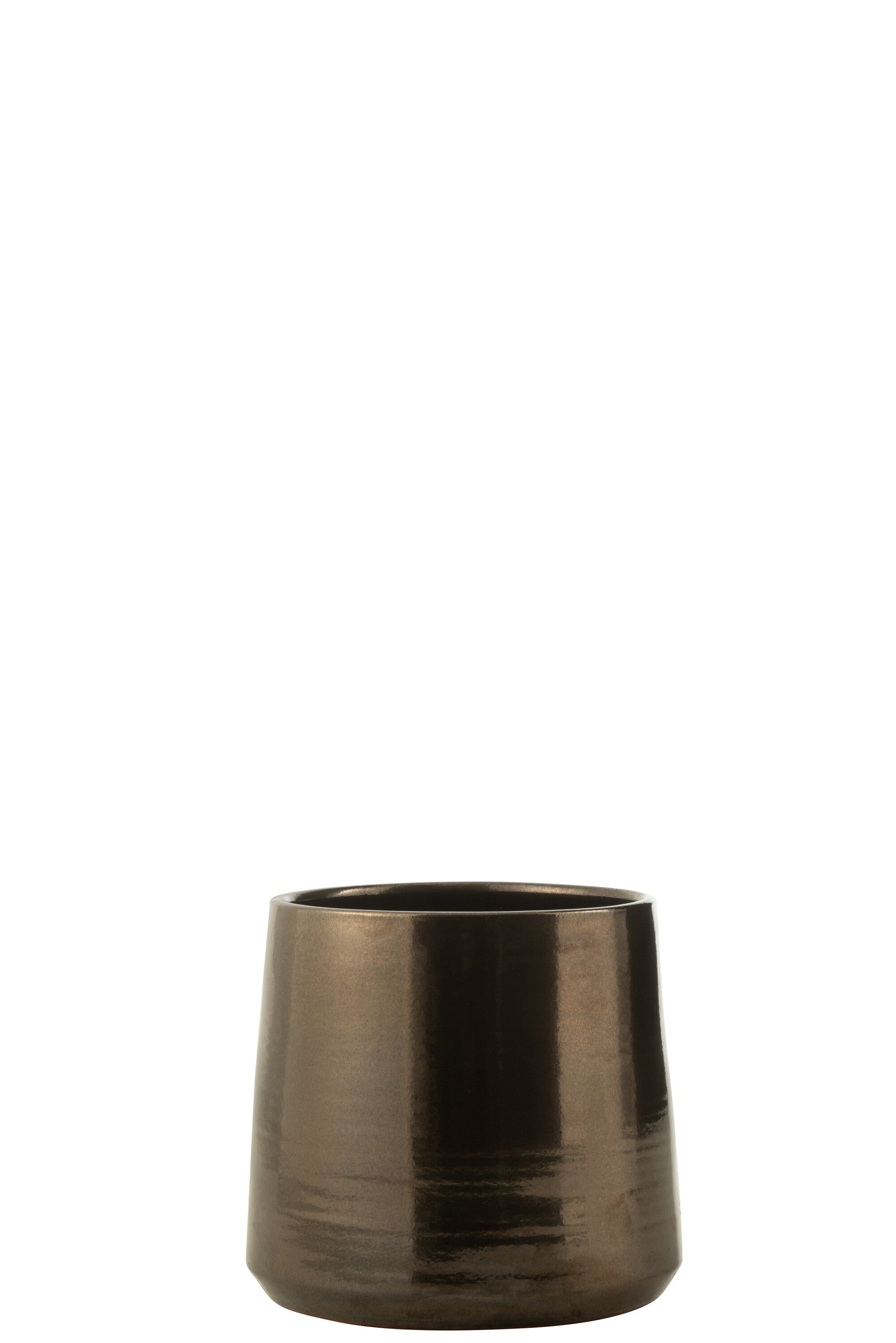 J-Line bloempot Rond Terra - goud - large - Ø 28 cm