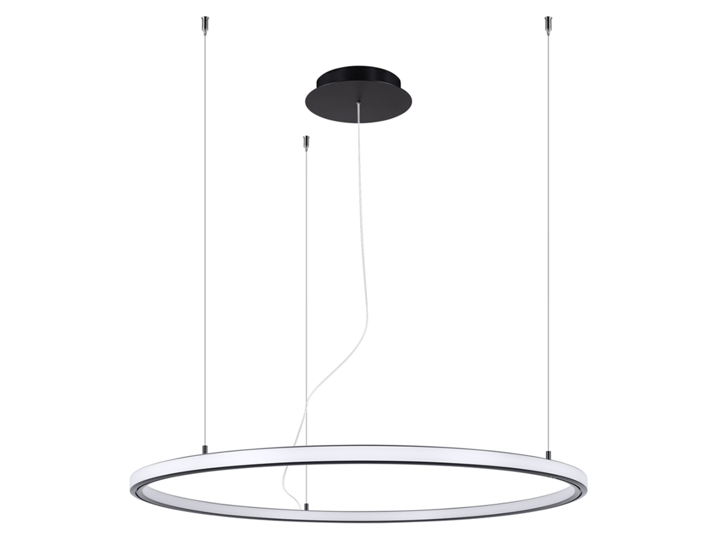 Lampa wisząca Risa LED 90 cm aluminiowa czarna