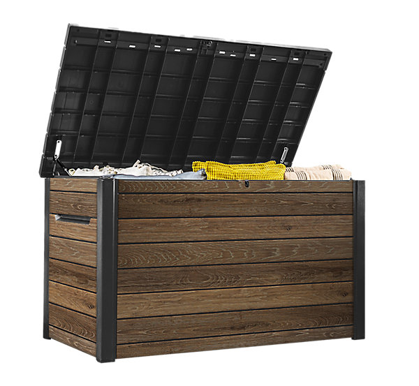 Coffre de rangement en résine Ontario Walnut coloris noyer 870L Keter