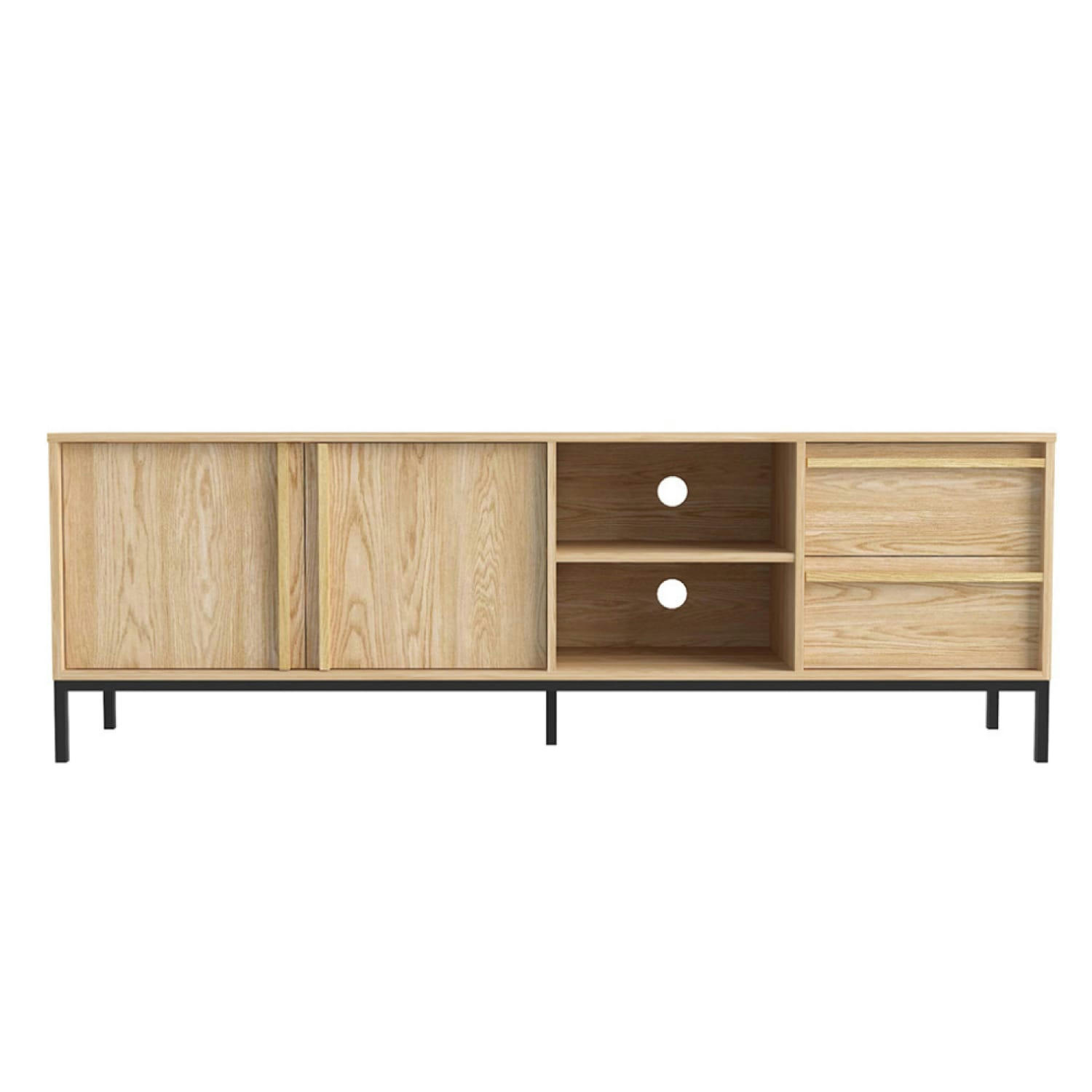BUDAPEST - Buffet en bois avec rangements 180cm