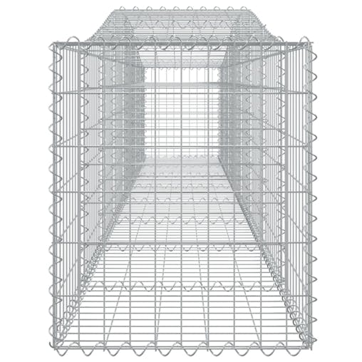 NNEVL Arched Gabion Baskets 4 pcs 400x50x60/80 cm Galvanised Iron