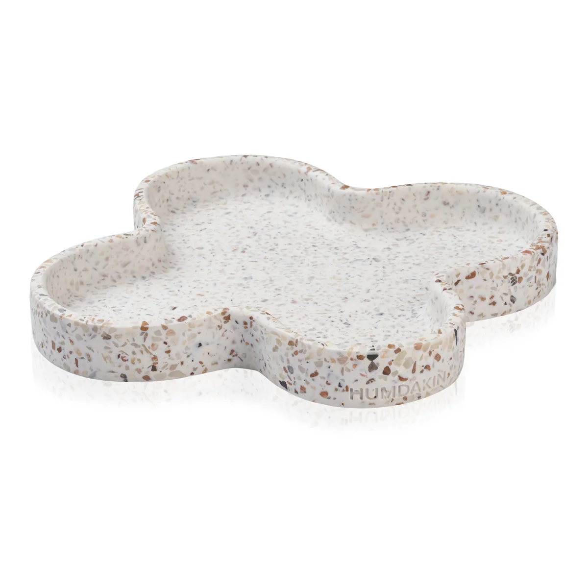 Humdakin - Palermo Terrazzo Tablett, 27,5 x 26 cm, rot / beige