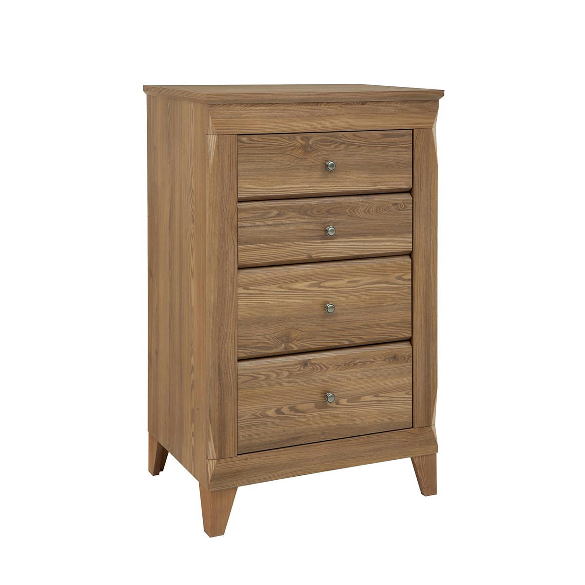 - Chiffonnier 4 tiroirs panneaux agglomérés naturel