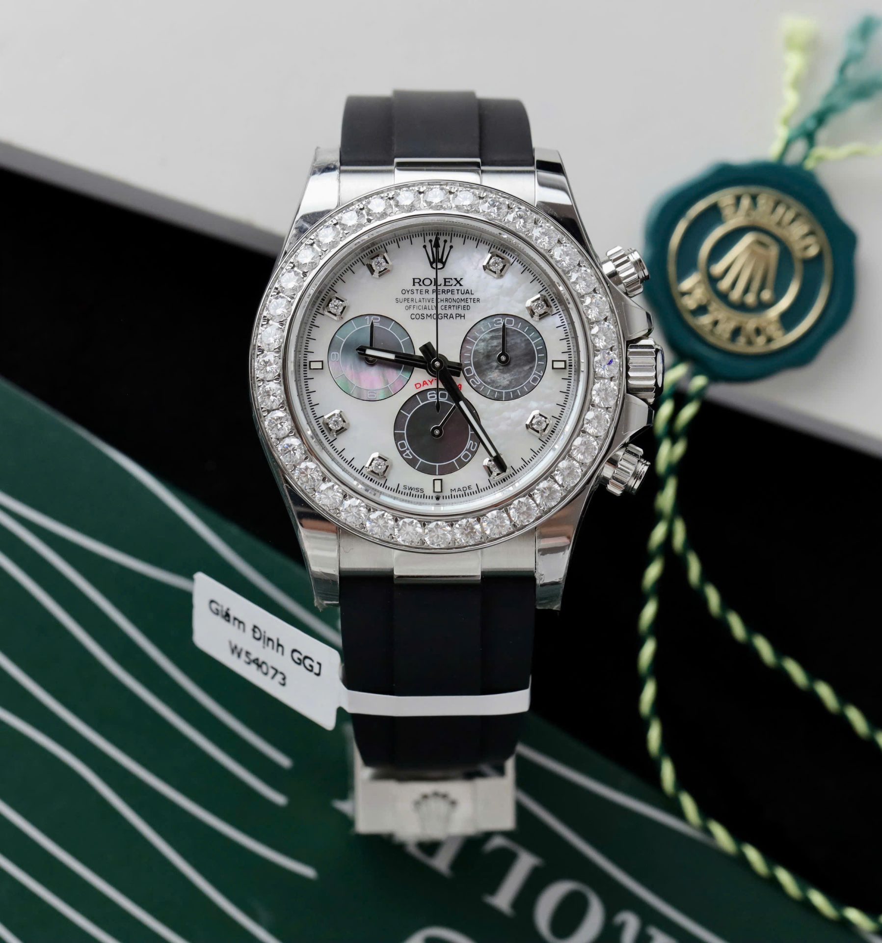 Rolex Daytona 904L Steel MOP Dial With Diamonds 40mm Oysterflex Super Clone