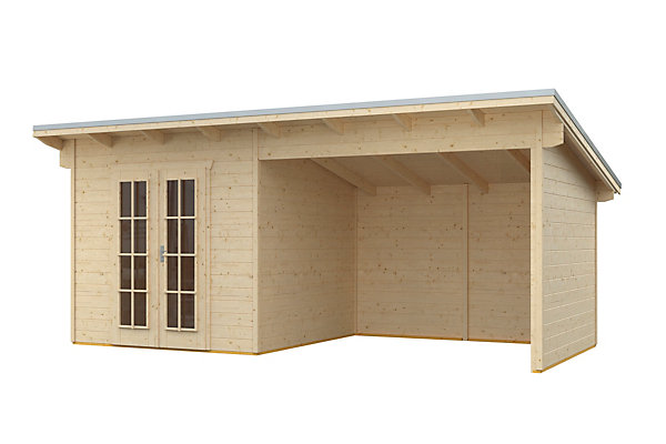 Abri de jardin SKAN HOLZ Texel 550x250cm, 28mm, non traité