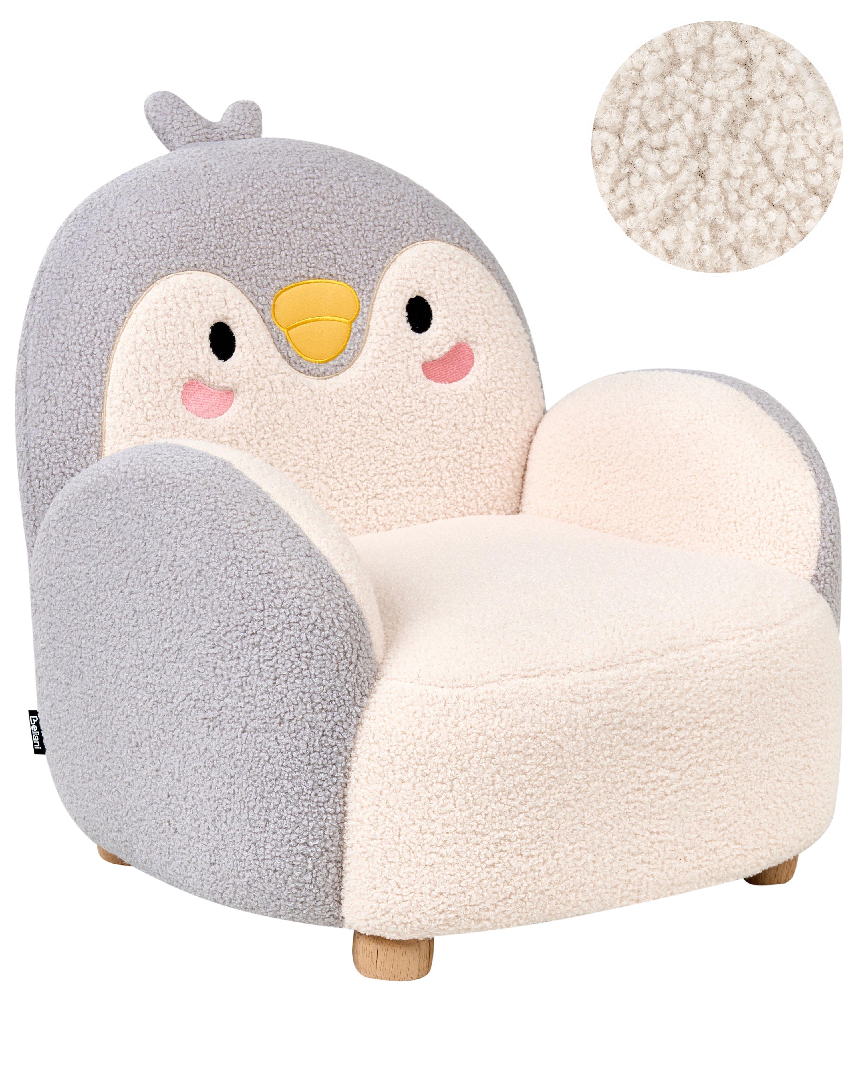Kids Armchair Penguin FYN Boucle Grey