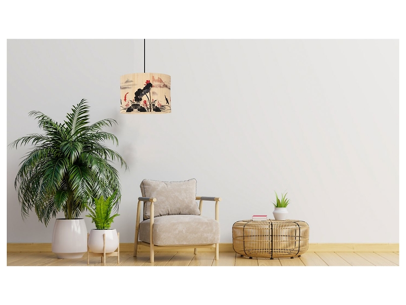 Lampa wisząca Kyoto bambusowa wielokolorowa
