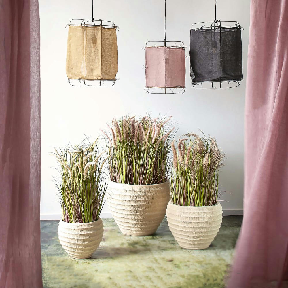 GRISHA - Suspension en lin D38cm noir