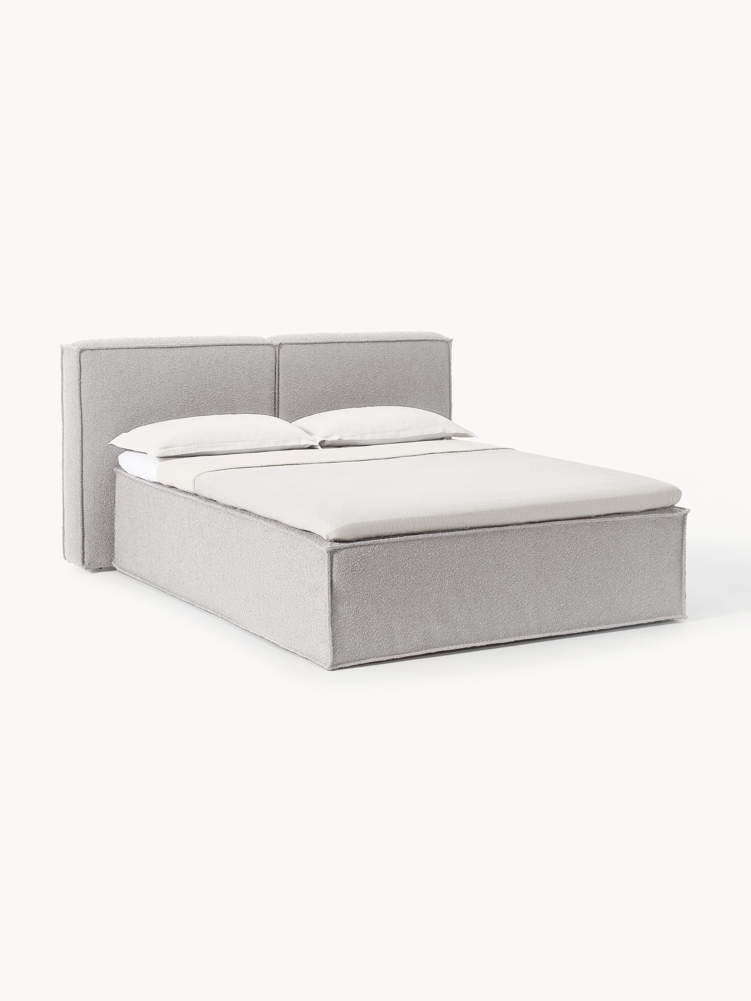 Bouclé-Boxspringbett Lennon