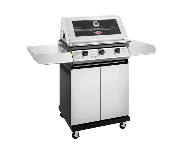 BeefEater 1200 Series 3 Burner BBQ & Trolley - Stainless Steel