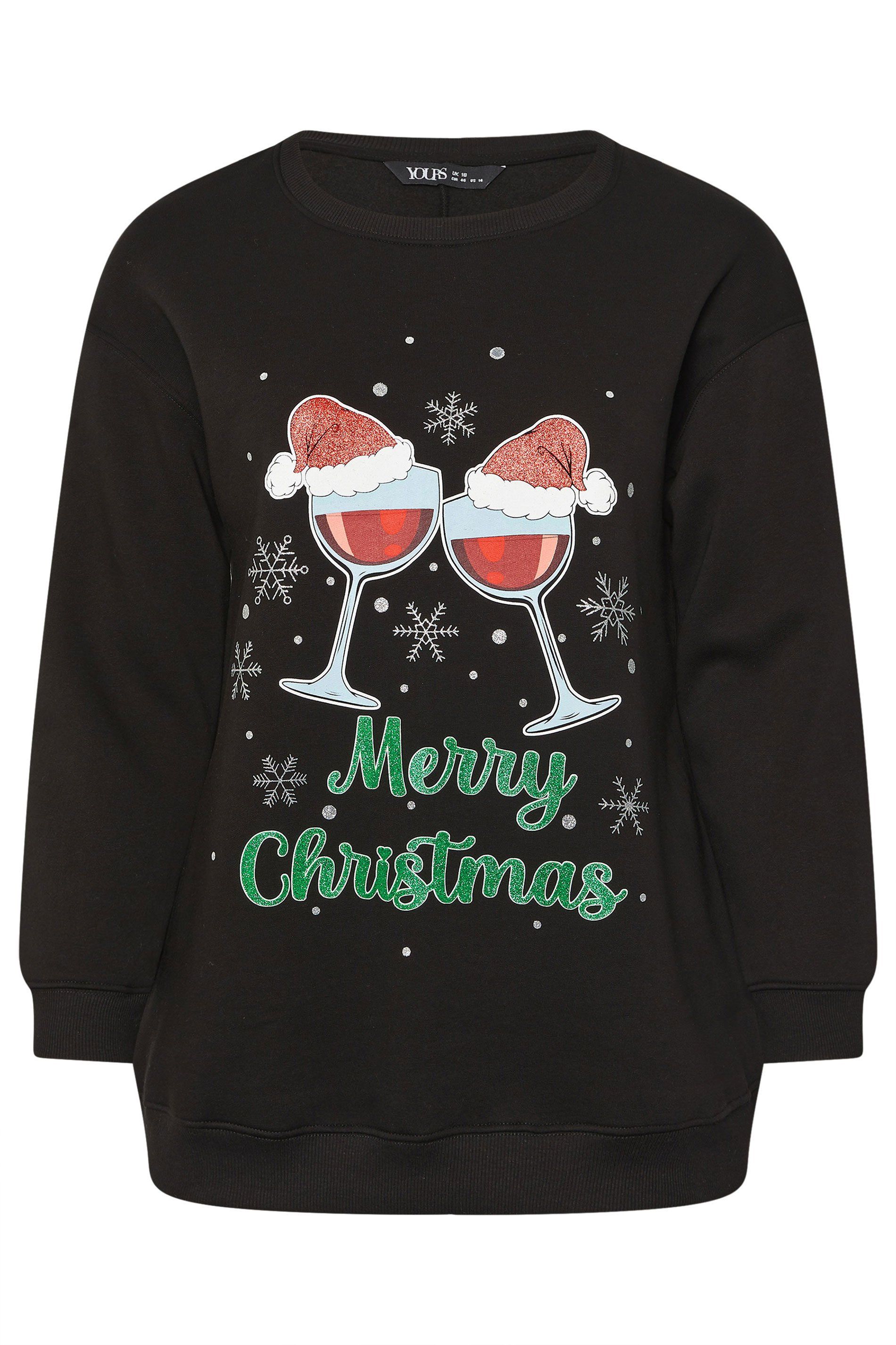 Yours Christmas Slogan Sweatshirt