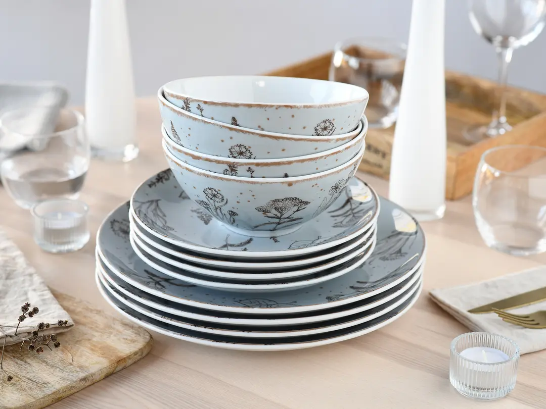 Geschirrset 12-teilig Vintage Flower