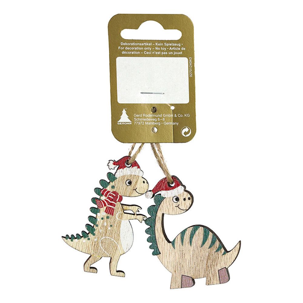 JULETREPYNT DINOSAUR TRE 2STK