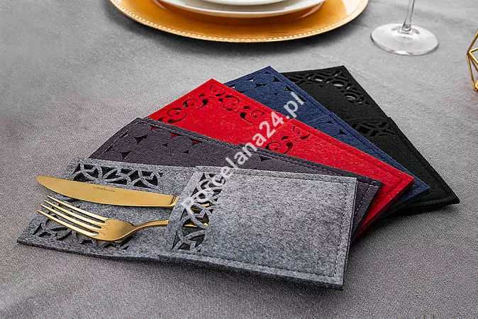 Filcowe etui na sztućce Altom Design - Czarne 07.AK.1727-CZA