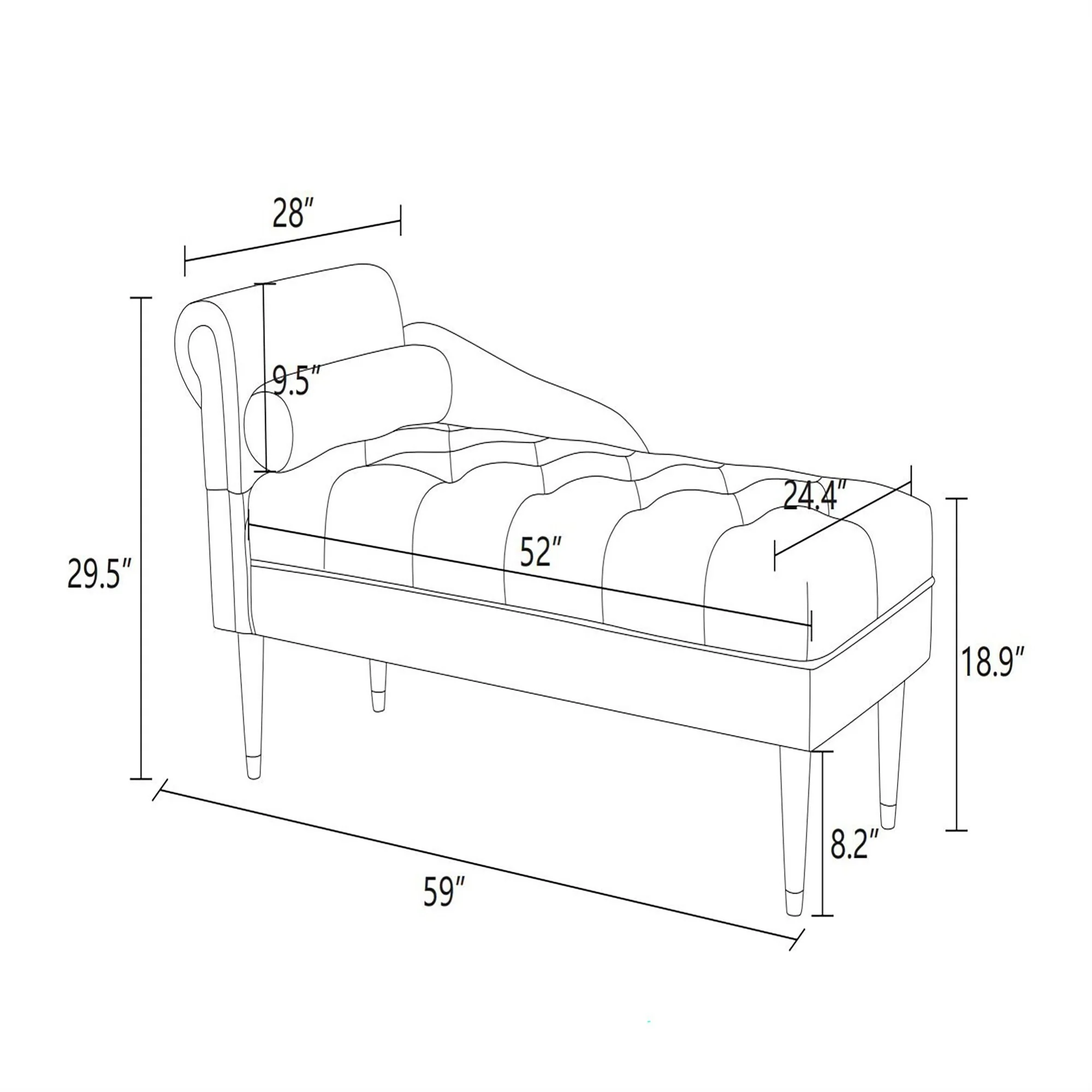 BlueFluffy Fabric Living Room Lounger