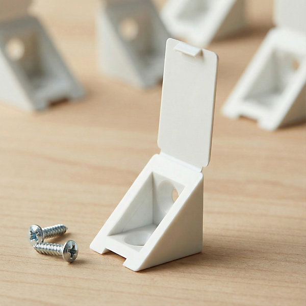 12 tak'ecker plastique blanc 25 x 25 mm