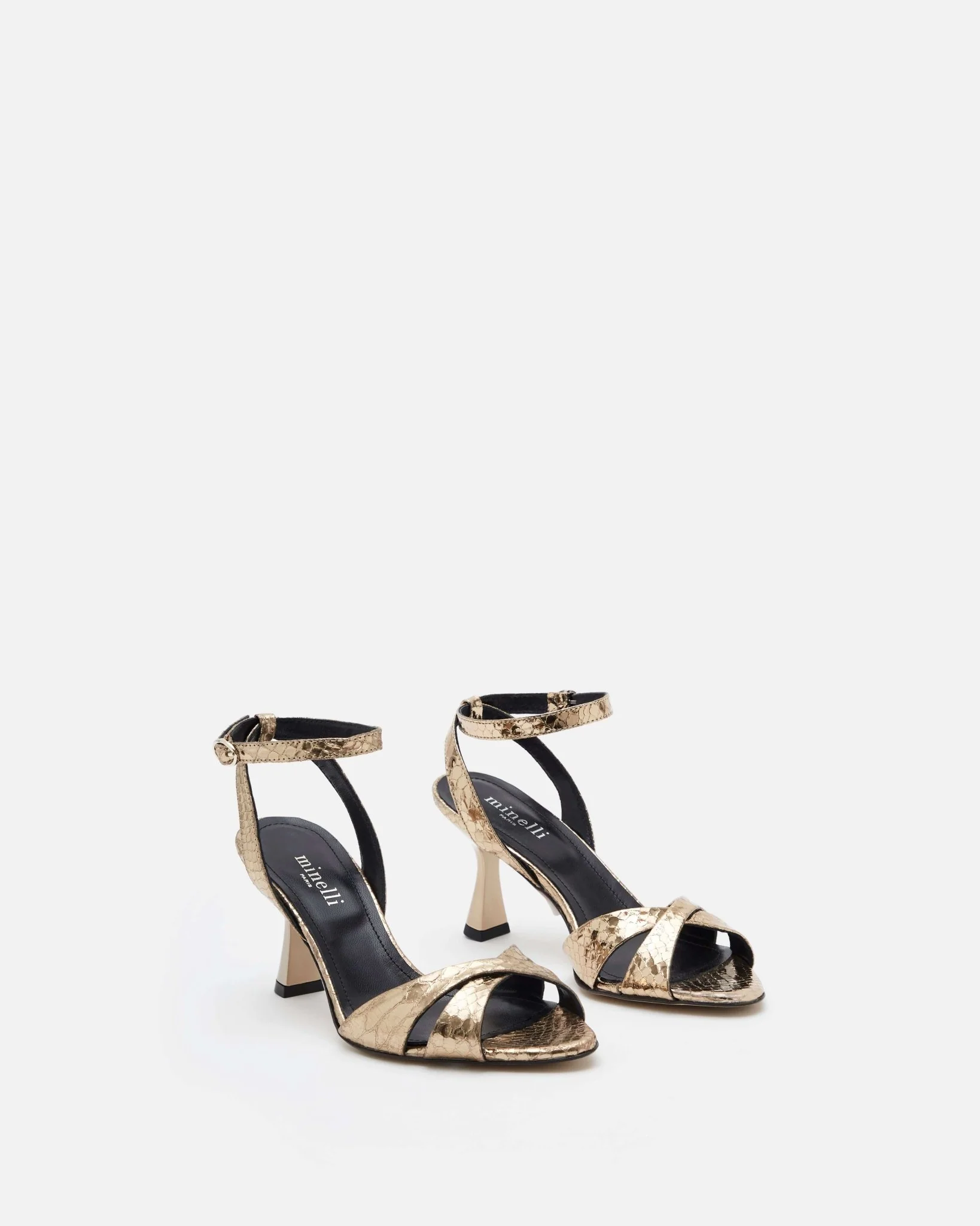 SANDALES NOEMIE/MET PLATINE