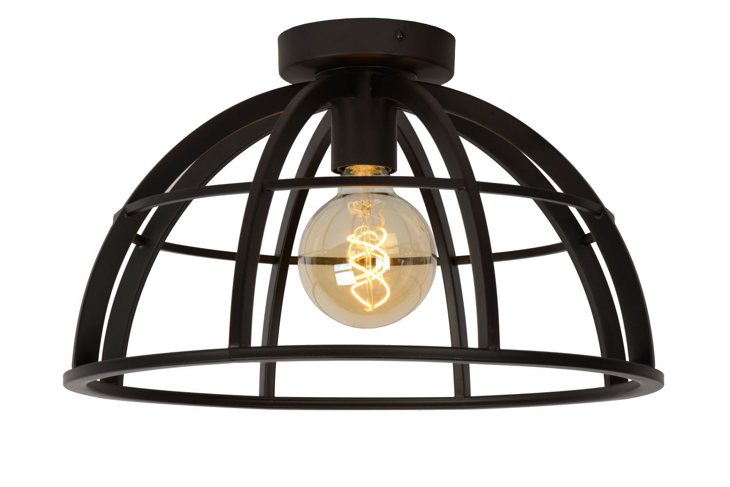 Lampa sufitowa czarna DIKRA 1xE27x60W wym: 24x40x40 cm Lucide