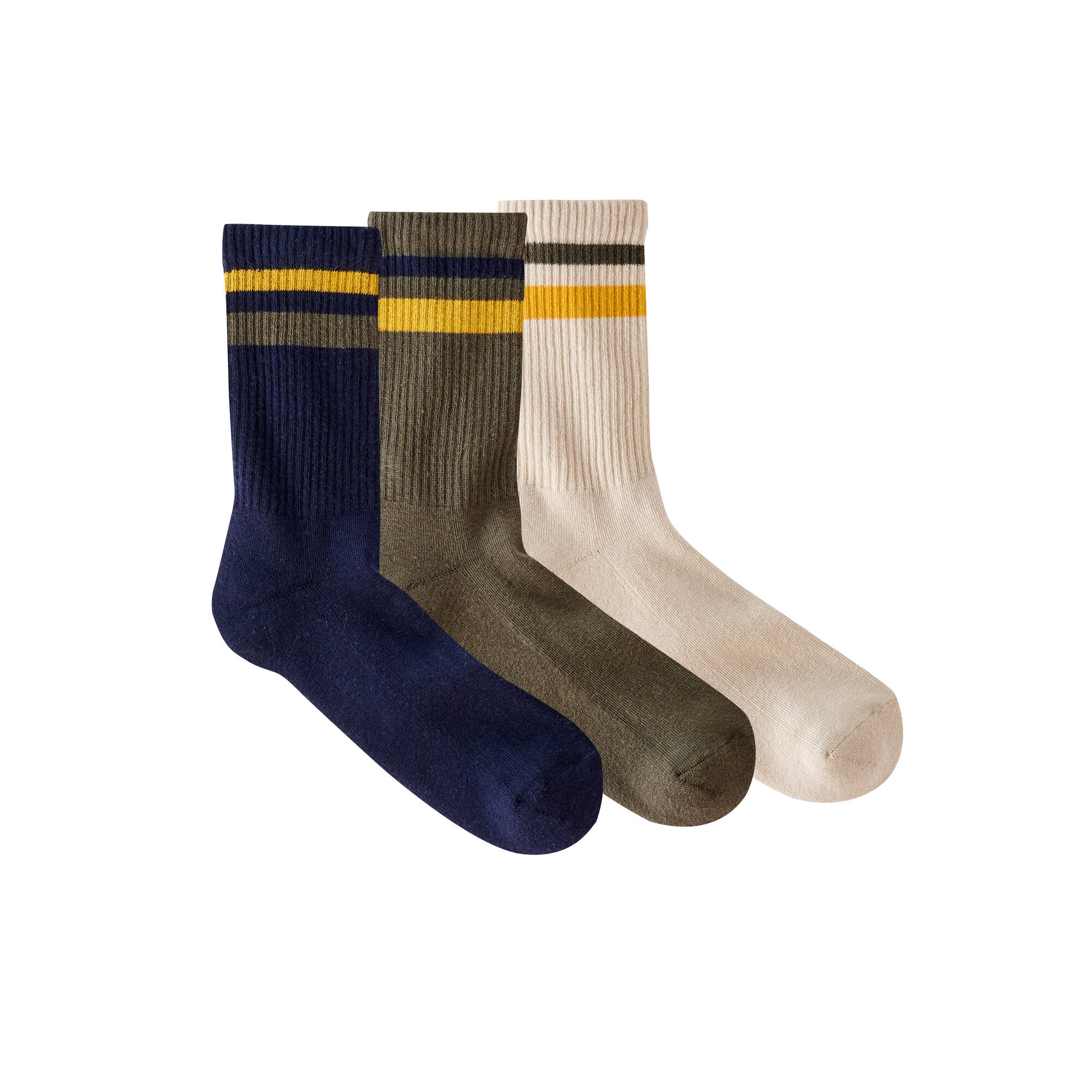 Chaussettes c&ocirc;telées - lot de 3 paires