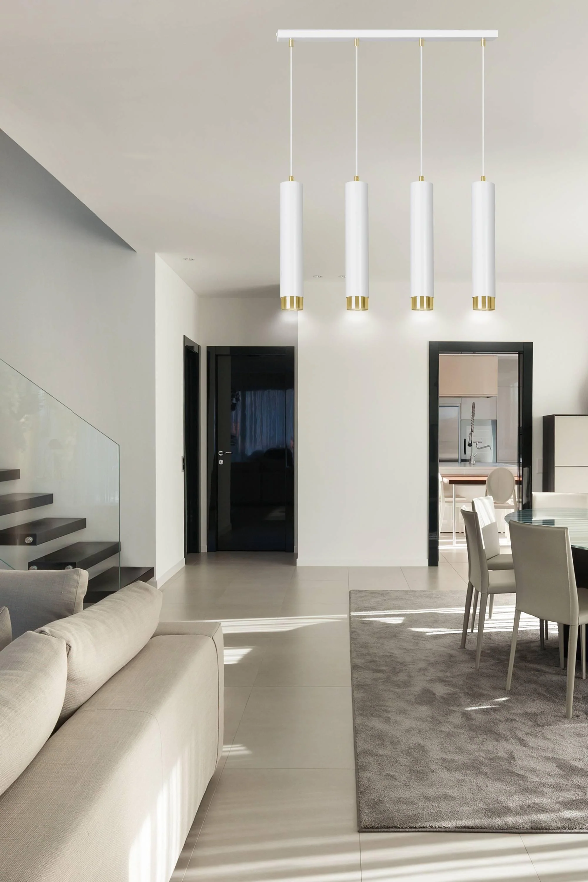4-lichts hanglamp Kobe