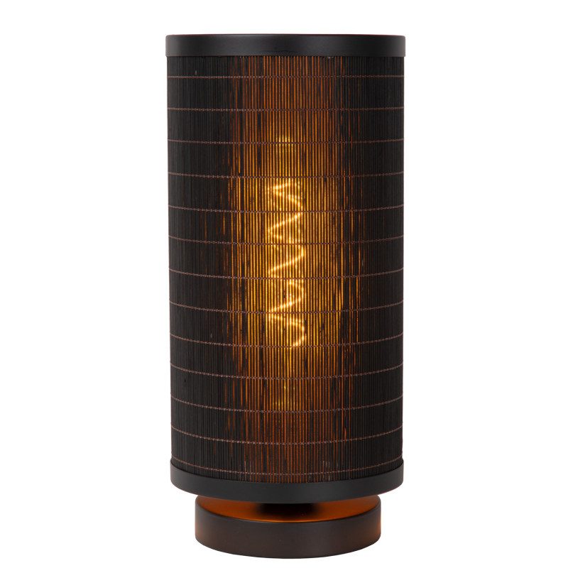 Lampe de table Tagalog noire Ø 15 cm E27 40 W LUCIDE