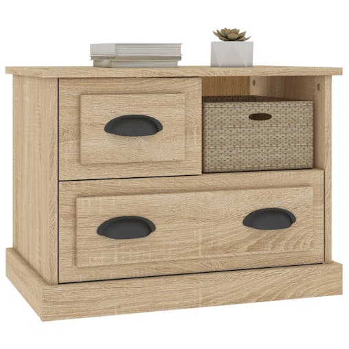 NNEVL Bedside Cabinet Sonoma Oak 60x39x45 cm