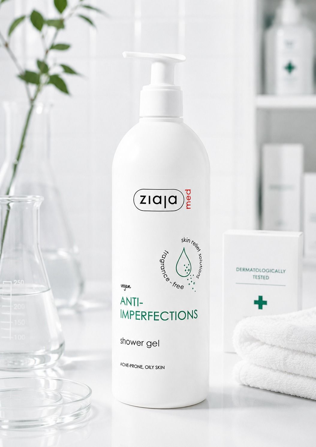 Ziaja Med anti-imperfections shower gel/dispenser 400ml