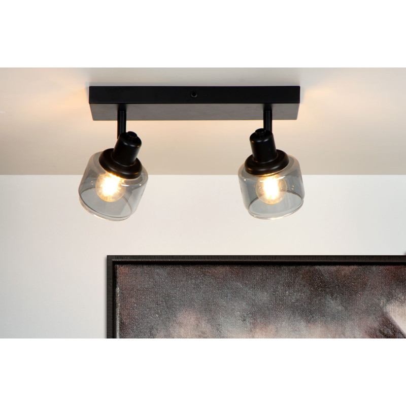 Spot Bjorn noir E14 2 x 40 W LUCIDE