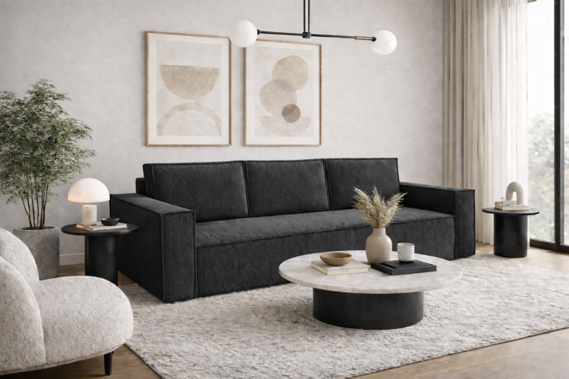 KANAPA CORDA sofa ,sztruks, funkcja spania , automat DL poso 115