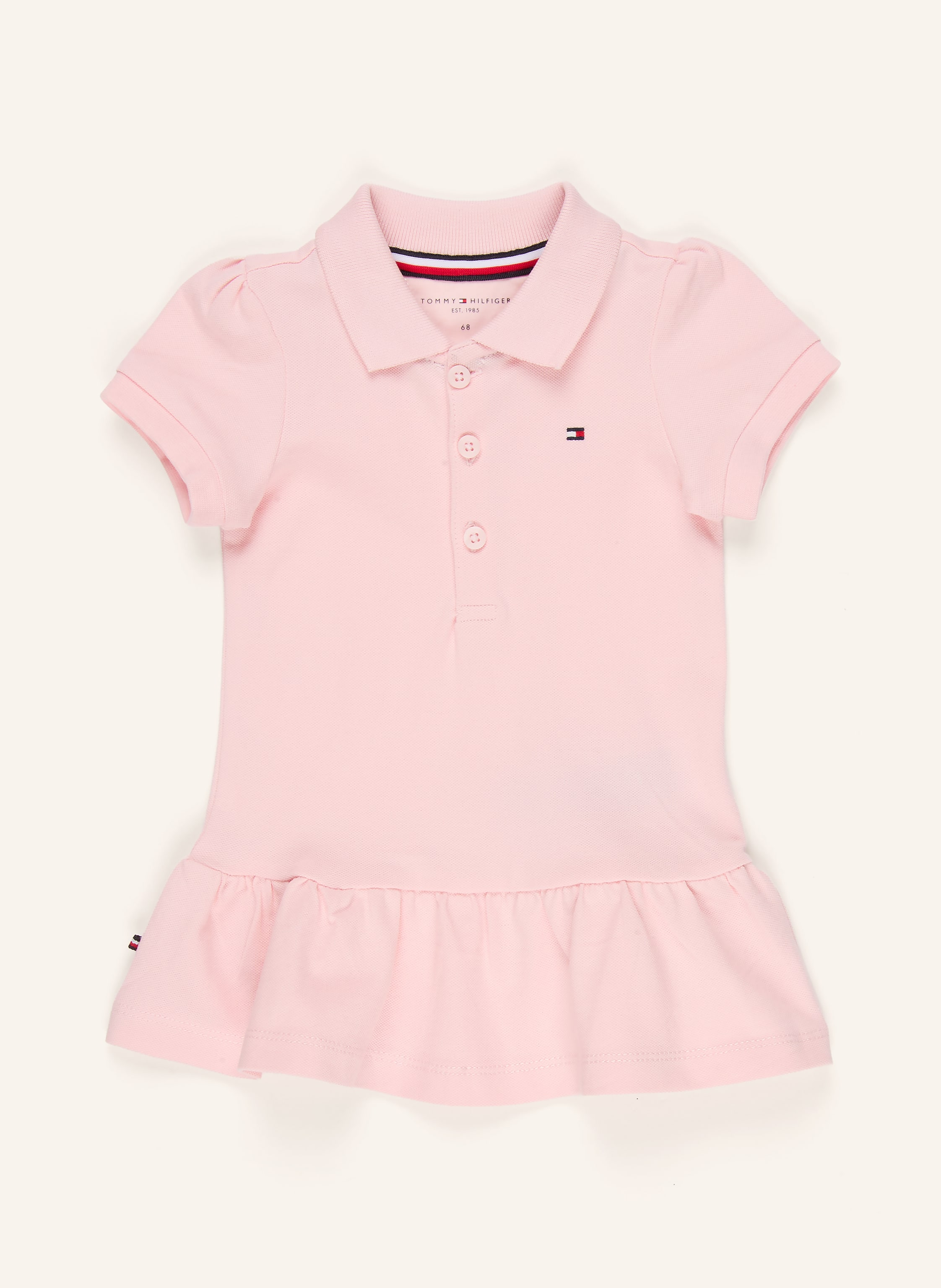 TOMMY HILFIGER Piqué-Polokleid mit Rüschen