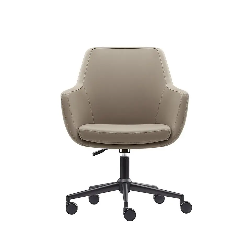 Bureaustoel/Eetkamerstoel Volos - Taupe - PU-leer