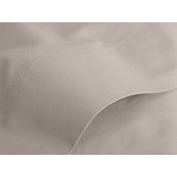 Drap plat percale pur coton peigné longues fibres 80 fils/cm² Vent du sud - Lin - 180 x 290 cm pour lit 1 place