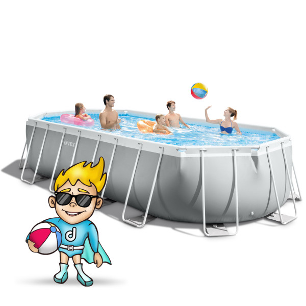 Basen ogrodowy stelażowy Intex 610x305x122 cm zestaw 21w1