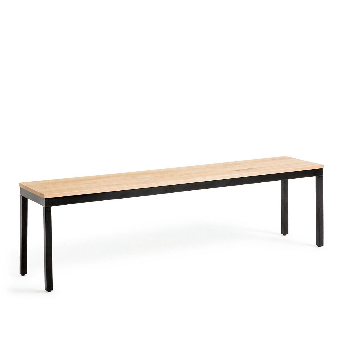Banc chêne massif et métal acier L160 cm, Nairobi